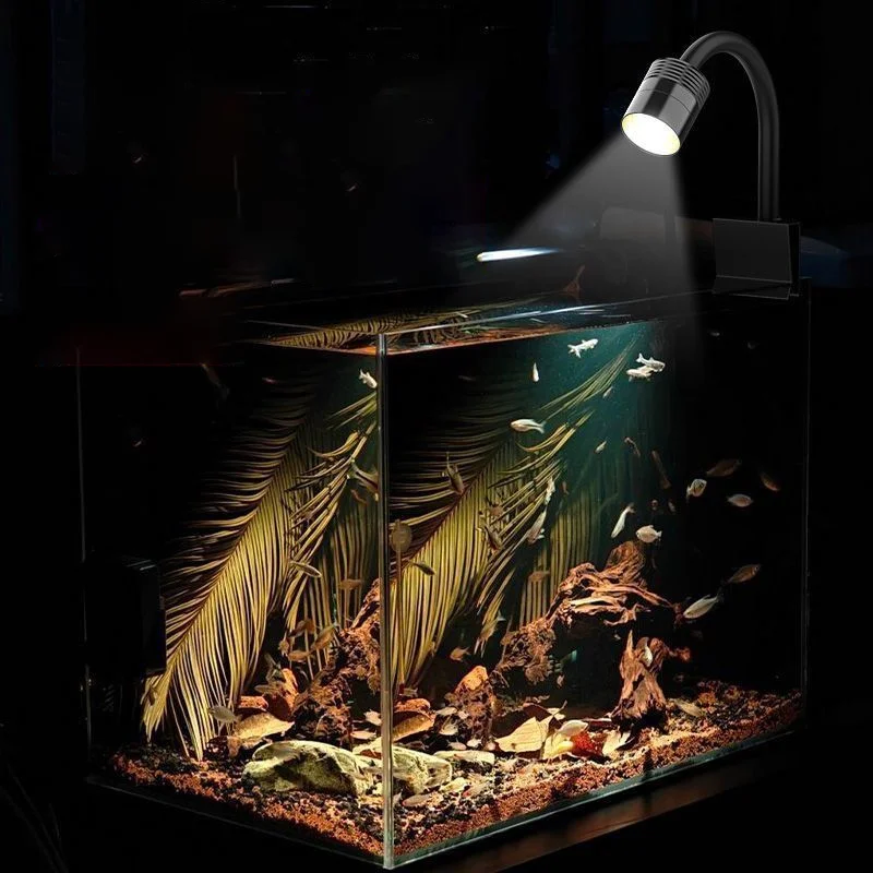 Mini Refletor COB LED para Aquário 3W USB Ajustável 360° - Imagem 6