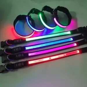coleira led para cães recarregável