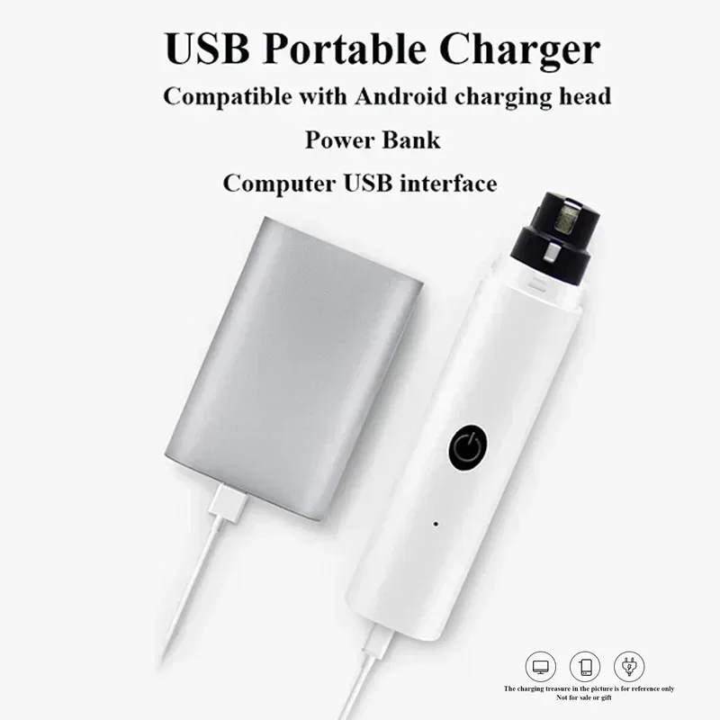 Lixador de Unhas Elétrico para Cães e Gatos Recarregável USB com LED - Imagem 5