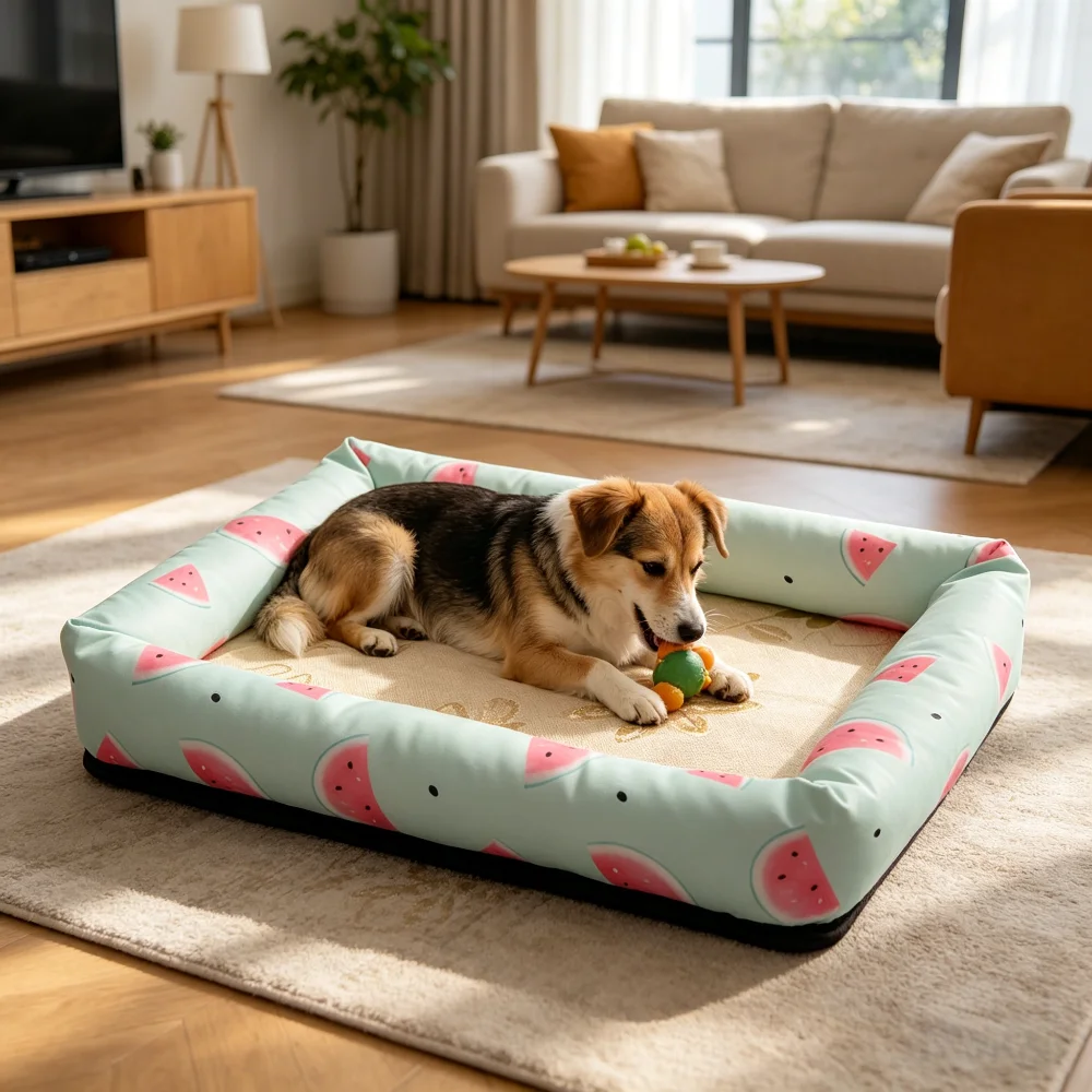 Cama Refrescante para Cães e Gatos com Almofada Removível e Lavável - Image 2