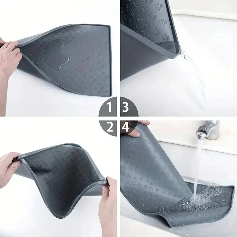 Tapete de Alimentação para Cães e Gatos de Silicone Antiderrapante - Imagem 5