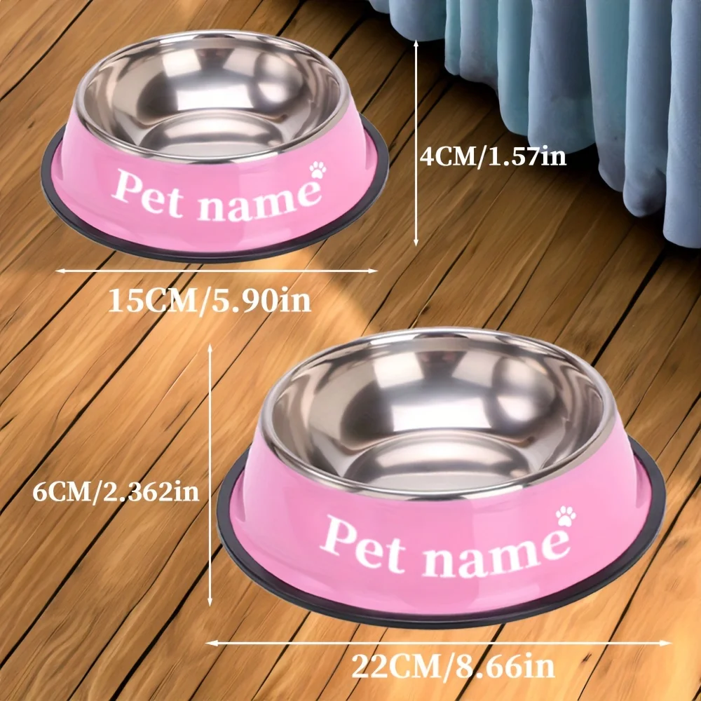 Tigela de Aço Inoxidável para Cães e Gatos com Base Antiderrapante - Imagem 3