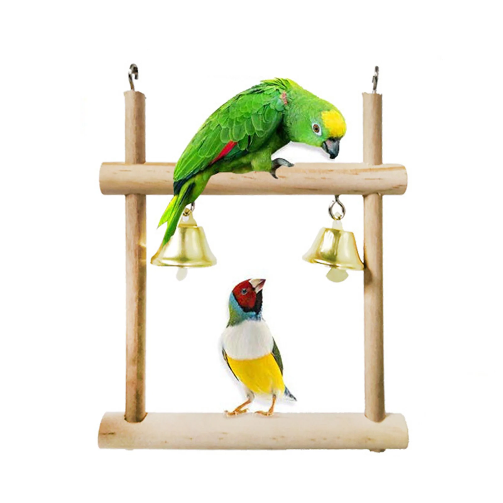 Brinquedos para Pássaros Kit 8 Peças de Madeira com Gancho para Gaiola - Imagem 4