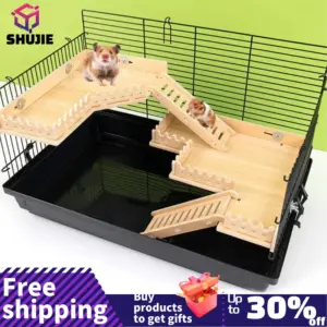 plataforma de escalada de madeira para hamster