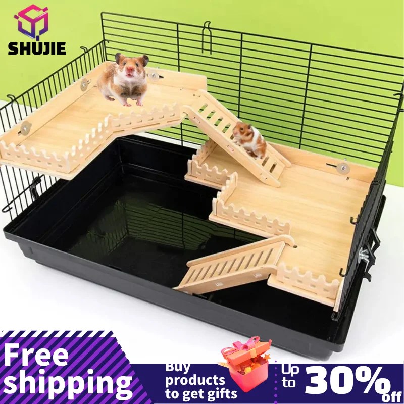 plataforma de escalada de madeira para hamster