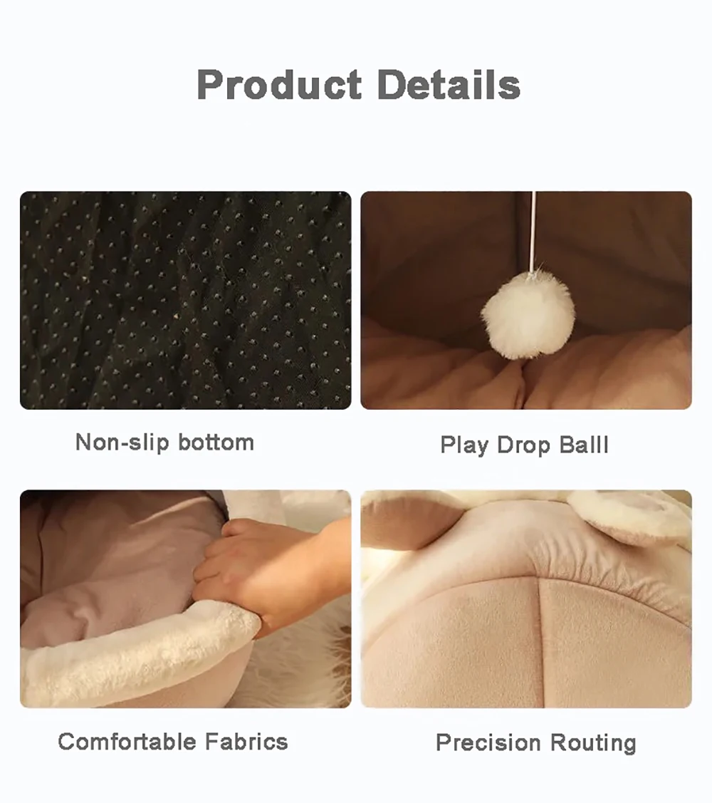 Tenda Cama para Gatos e Cães Pequenos Dobrável e Lavável - Imagem 5