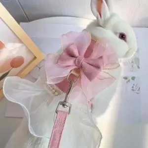 coleira peitoral vestido para gatos
