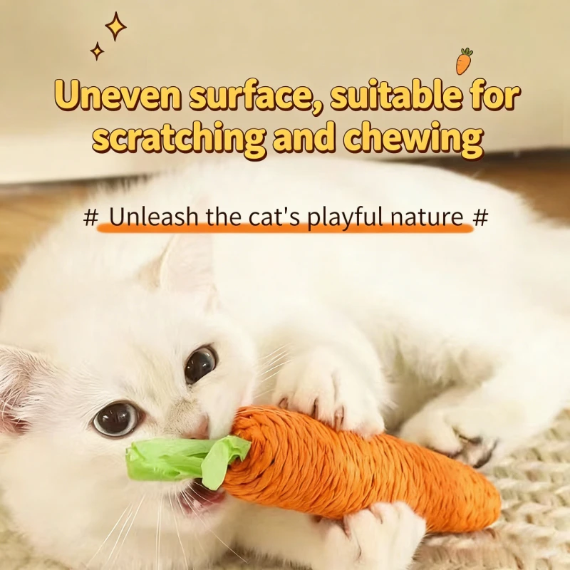 Brinquedo Cenoura para Gatos com Som para Morder - Imagem 3