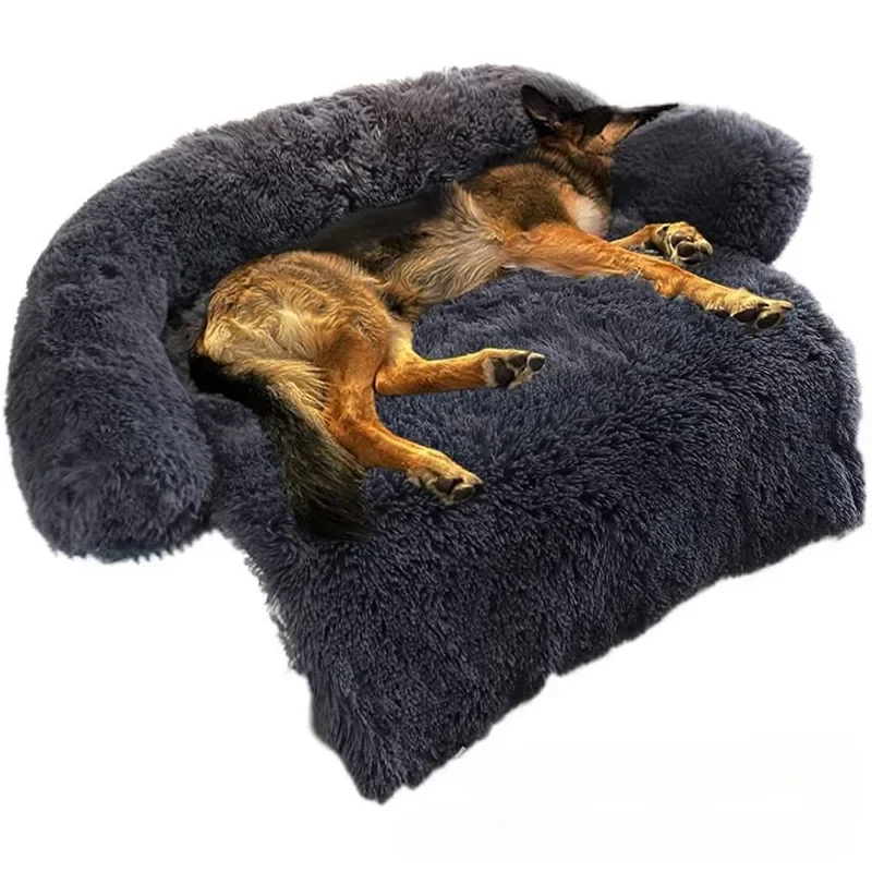 Cama Sofá para Cães e Gatos de Pelúcia Lavável e Antiderrapante - Image 5