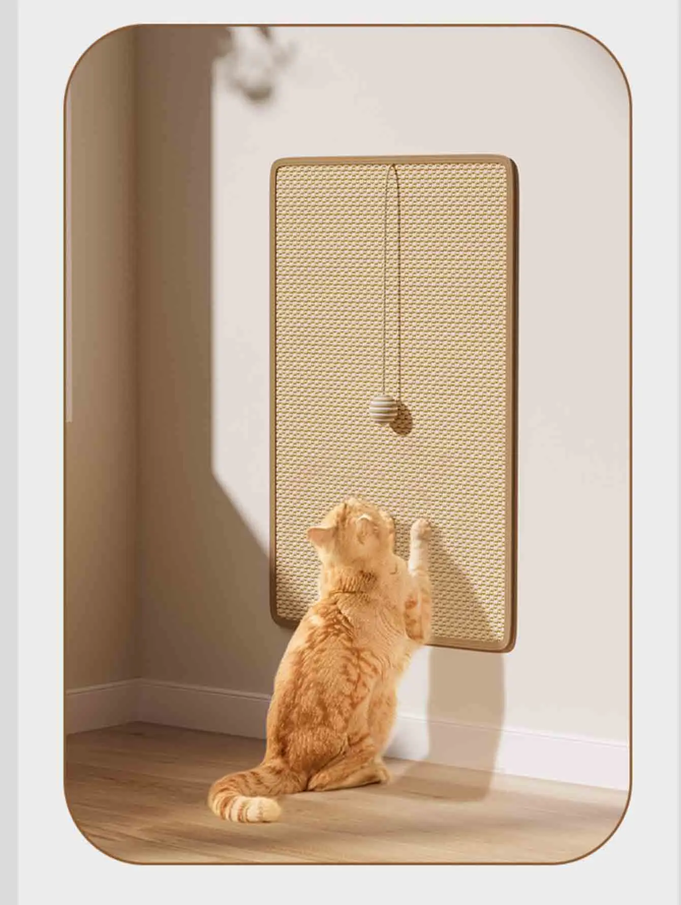arranhador de sisal para gatos com bola