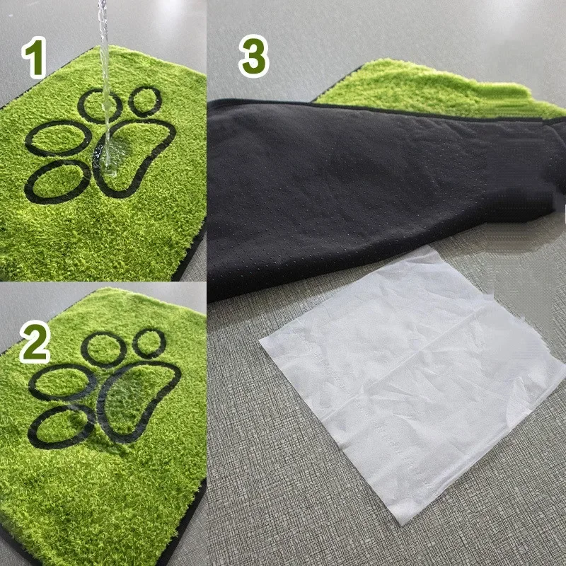 Tapete de Grama Falsa para Cães Lavável com Base Antiderrapante - Imagem 3
