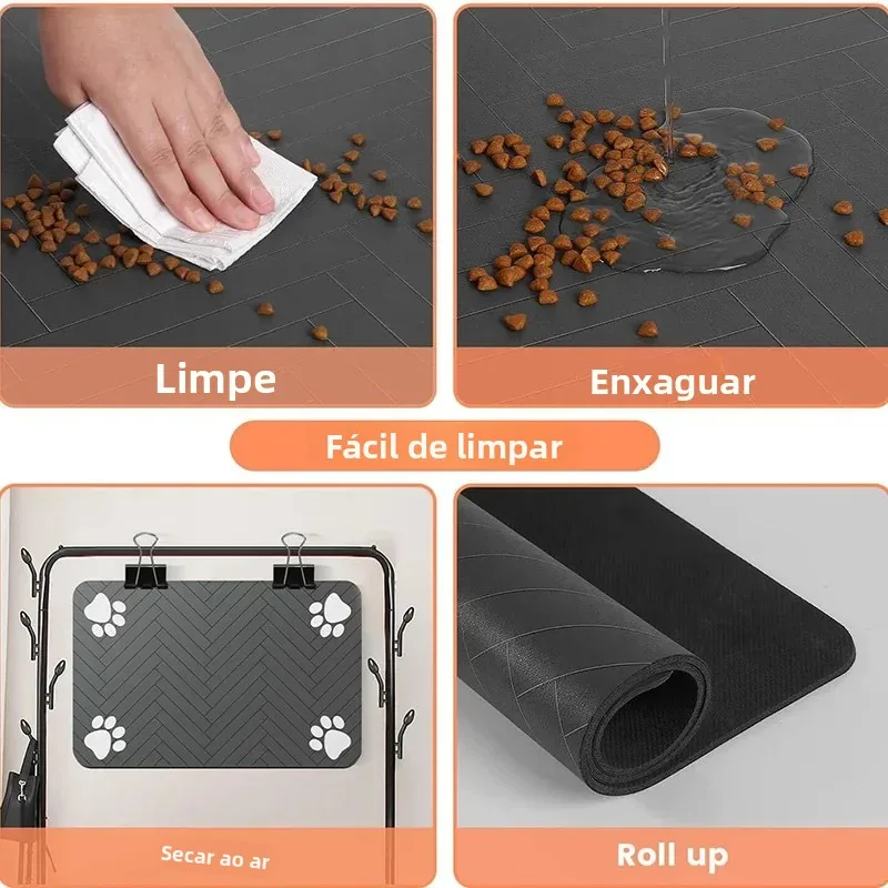 Tapete para Comedouro Cães e Gatos de Secagem Rápida Impermeável - Image 4