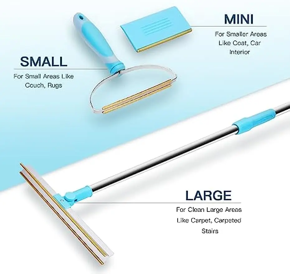 Kit Removedor de Pelos para Cães e Gatos com Cabo Telescópico Ajustável - Imagem 6