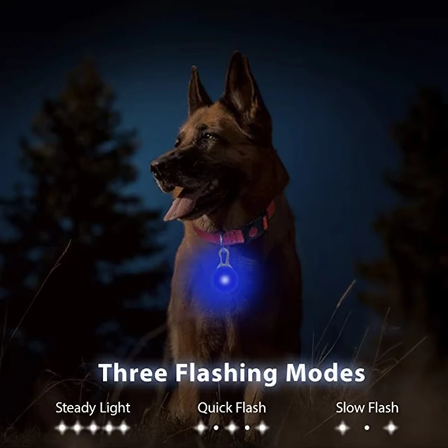 Colar LED para Cães Recarregável USB com Luz de Flash - Imagem 3