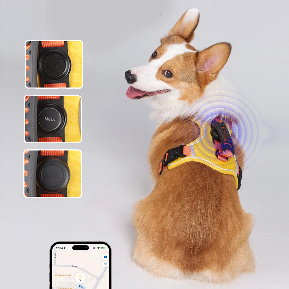 Coleira Refletiva para Cães com Suporte para AirTag Ajustável - Imagem 3