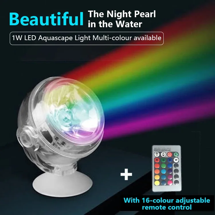 holofote LED para aquário com ventosa