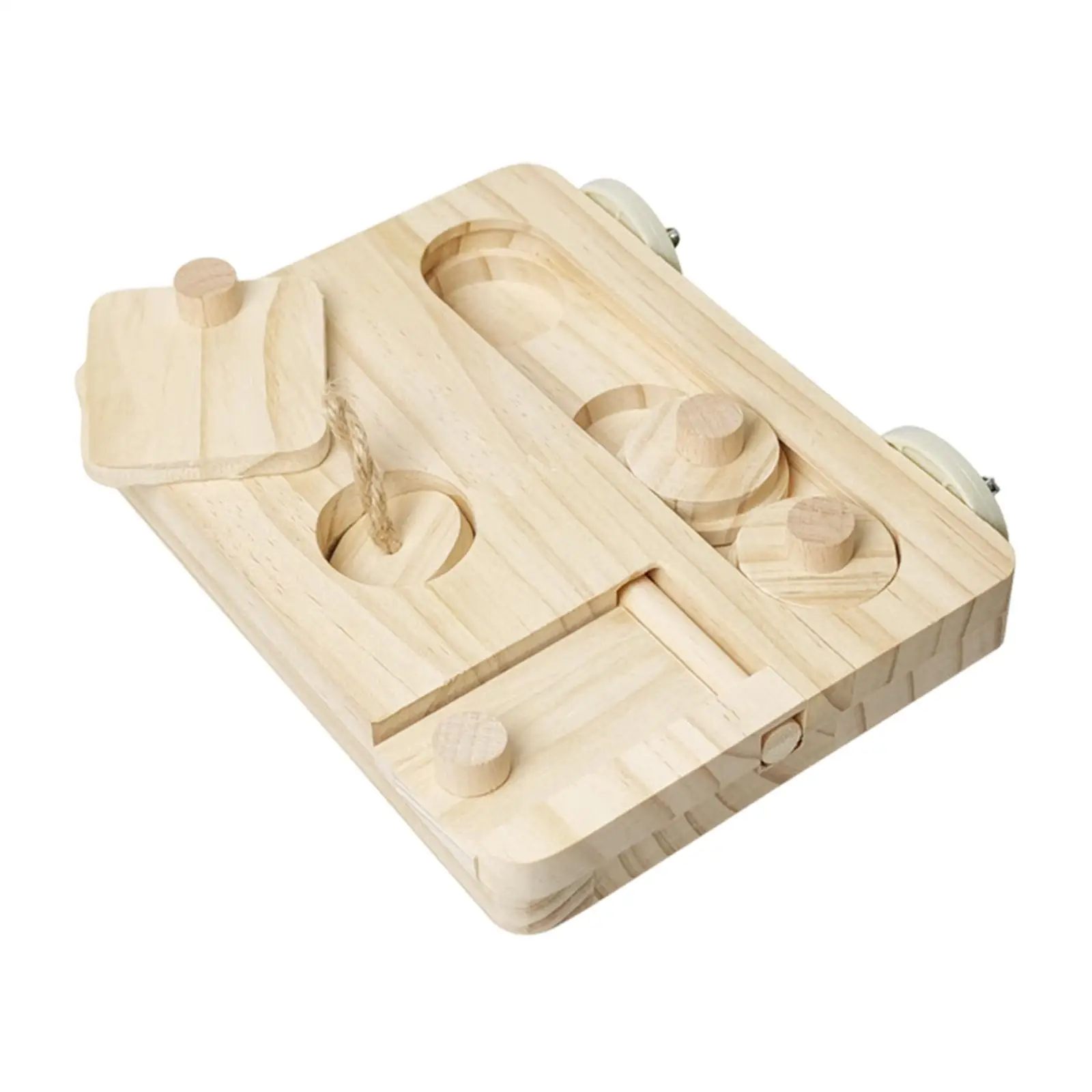 Brinquedo de Madeira para Pássaros com 3 Caixas de Comida 18x13,5 cm - Imagem 6
