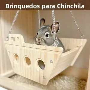 plataforma de madeira para hamster