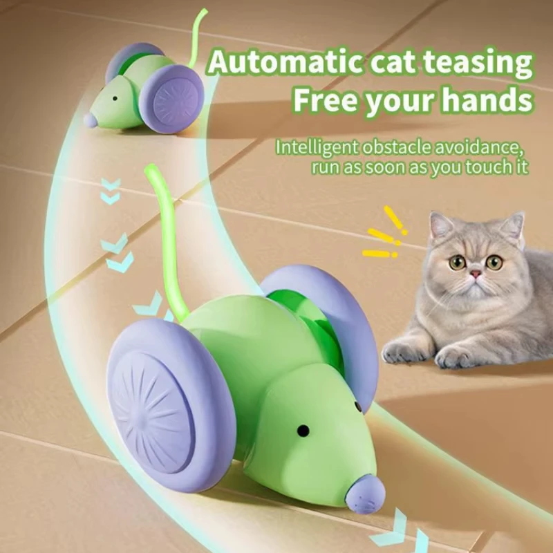 Brinquedo Rato Elétrico para Gatos com LED e Carregamento USB - Imagem 5