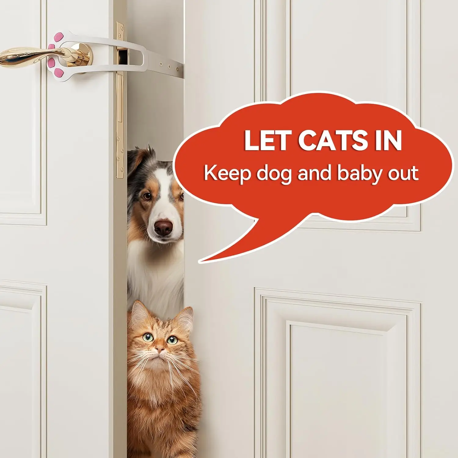 Trava de Porta Ajustável para Gatos e Cães com 7 Níveis de Abertura - Imagem 2