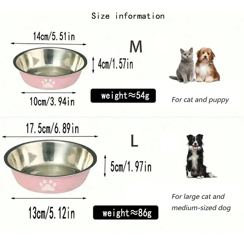 Tigela de Aço Inoxidável para Cães e Gatos com Base Antiderrapante - Imagem 6