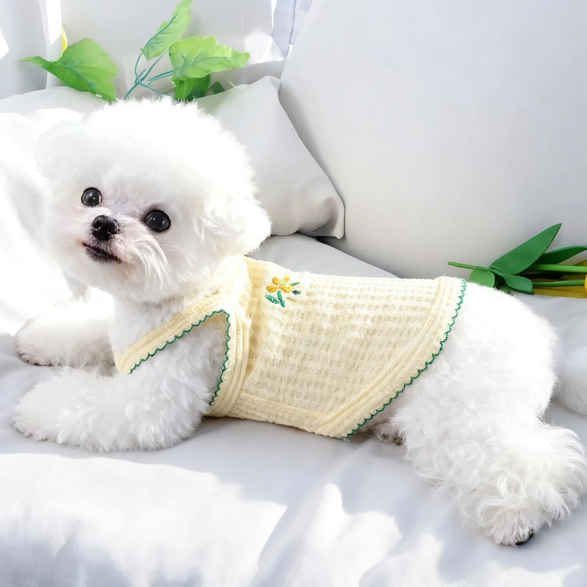 Roupa para Cães Pequenos de Verão com Alça Fina e Estampa - Imagem 3