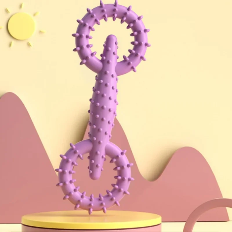 Brinquedo de Borracha para Cães de Pequeno Porte: Anel com Pontos Molares - Imagem 6