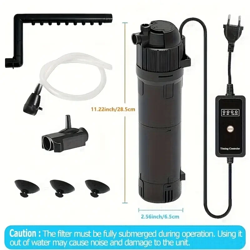 Filtro UV para Aquário 5 em 1 800 L/H com Controle de Temporização - Imagem 6