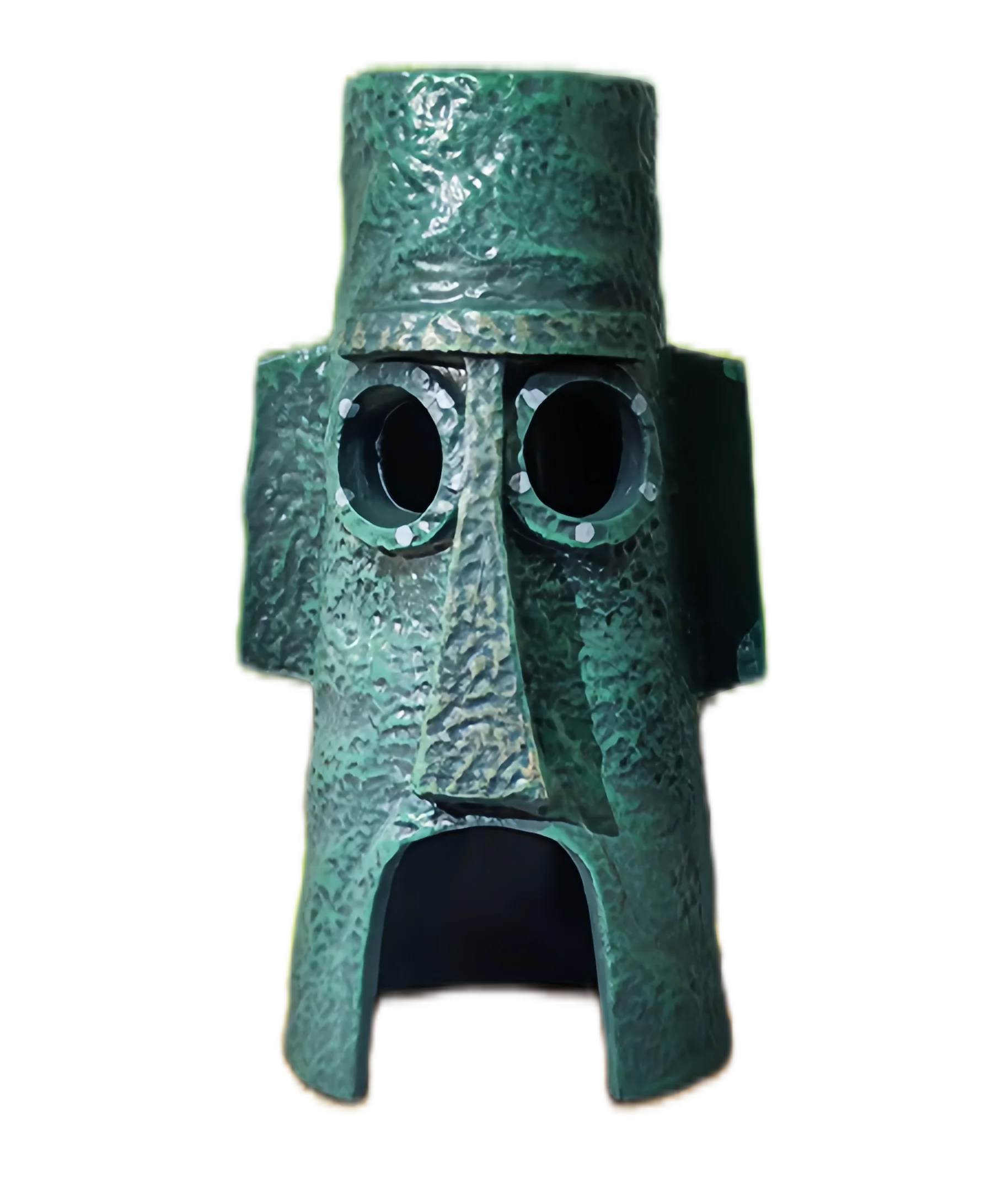 Estátua Moai para Aquário de Resina com Caverna Esconderijo para Peixes - Imagem 5
