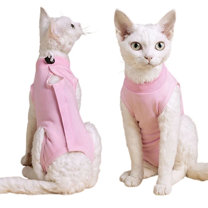 Roupa Pós-Cirúrgica para Gatos e Cães Pequenos de Poliéster Macio - Imagem 3