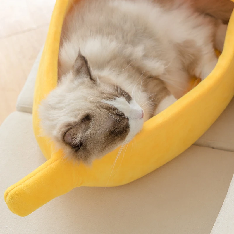 Cama Toca Banana para Gatos e Cães Pequenos de Pelúcia Supermacia - Image 4
