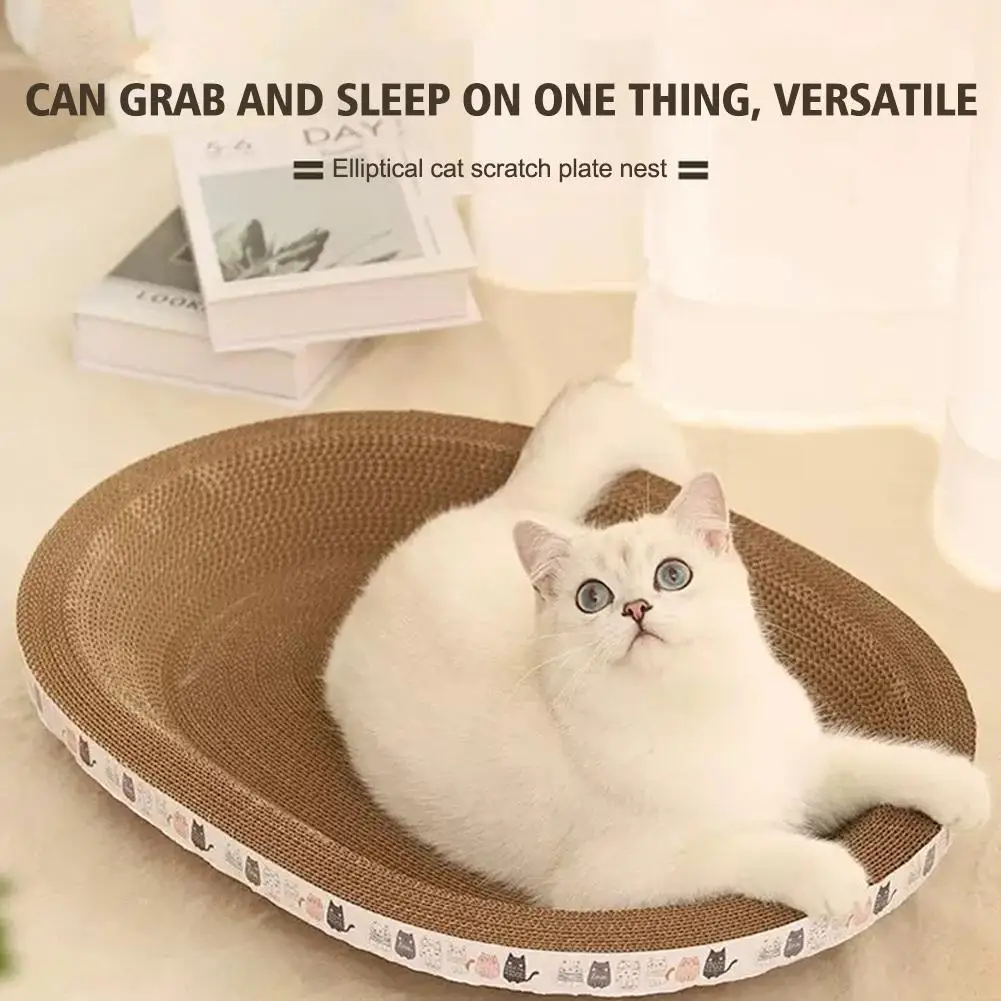 arranhador de papelão para gatos com cama