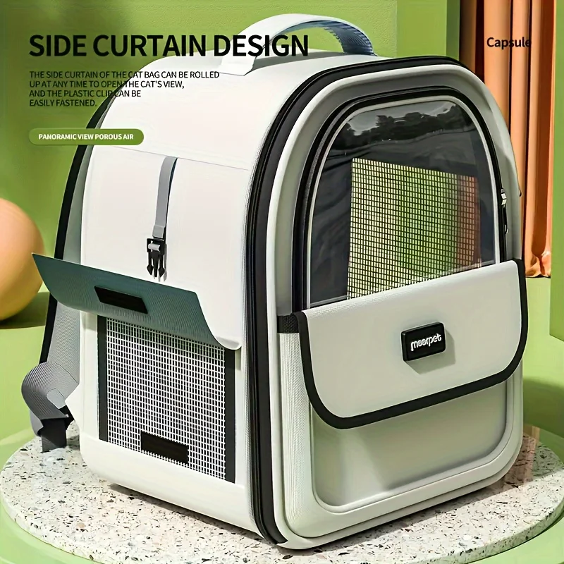 mochila para cães e gatos transparente