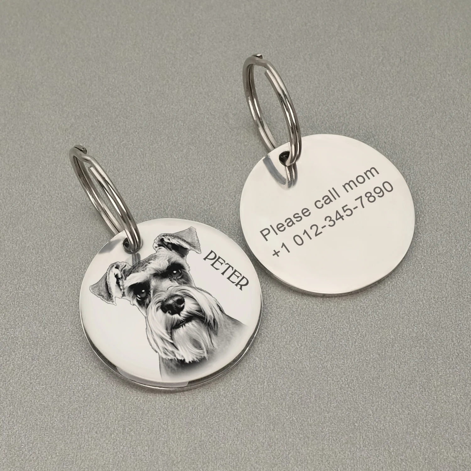 Etiqueta de Identificação para Cães e Gatos de Aço Inoxidável 30mm - Image 4