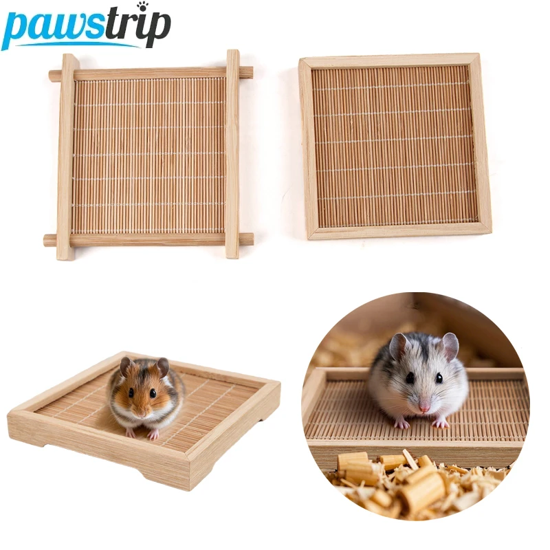 tapete gelado de madeira para hamster
