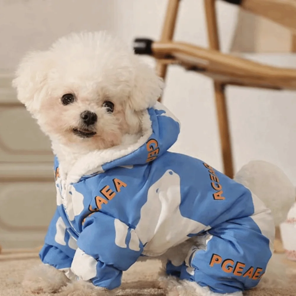 Roupa para Cães de Poliéster Forrada a Lã para Inverno - Imagem 2