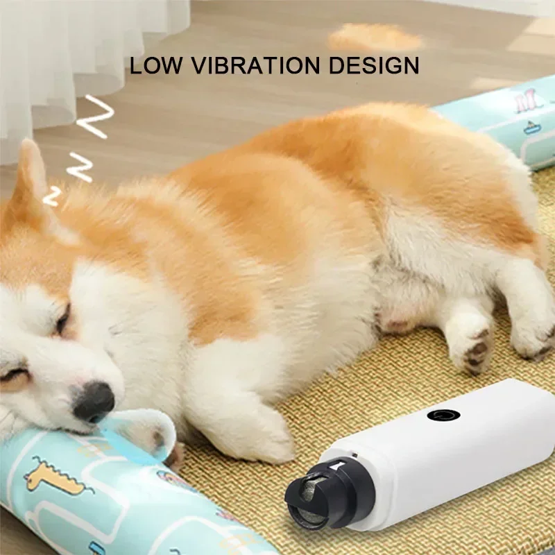 Moedor de Unhas para Cães e Gatos Recarregável USB com Luz LED - Imagem 4