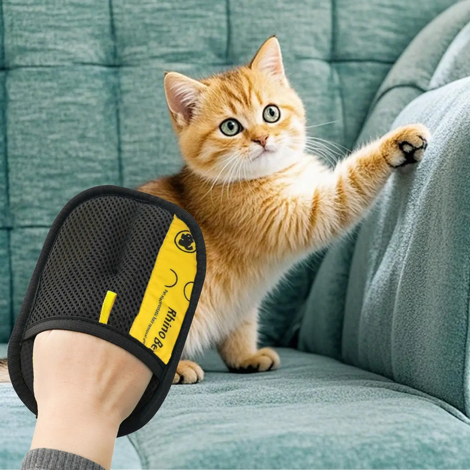 Luvas Removedoras de Pelos para Cães e Gatos Dupla Face Reutilizáveis - Imagem 5