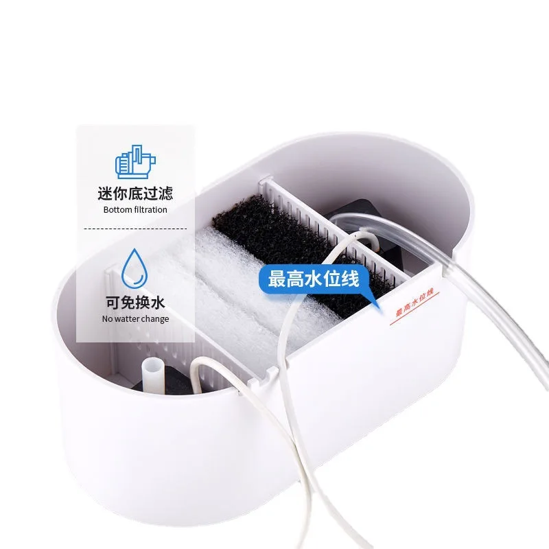 Aquário de Mesa USB para Peixes Dourados 1.8 L com Bomba e LED - Imagem 5