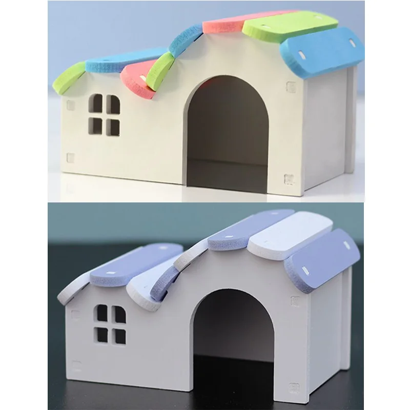 Casa para Hamster de Madeira PVC com Design Ventilado - Imagem 6