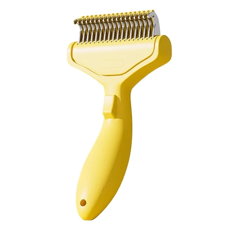 Escova para Cães e Gatos com Dentes Curvados de Aço Inoxidável - Imagem 5