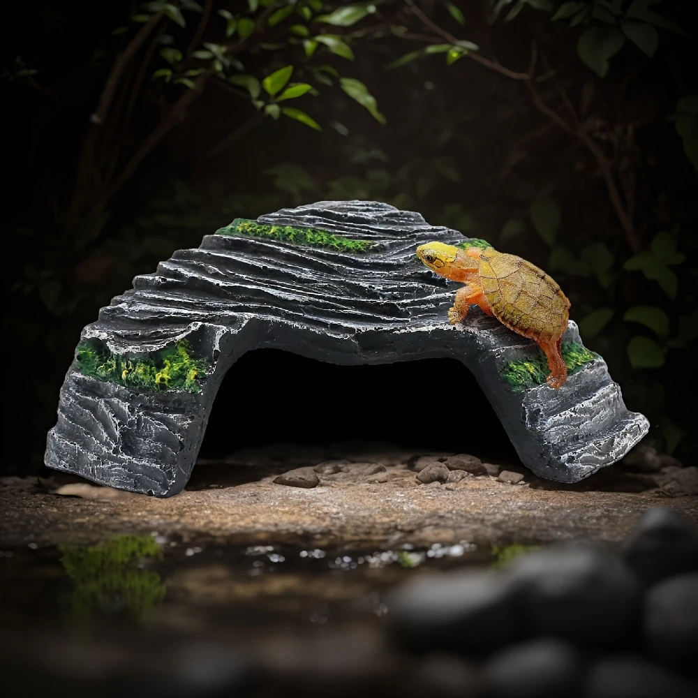 Caverna de Resina para Répteis e Anfíbios para Tanques de Peixes - Imagem 4
