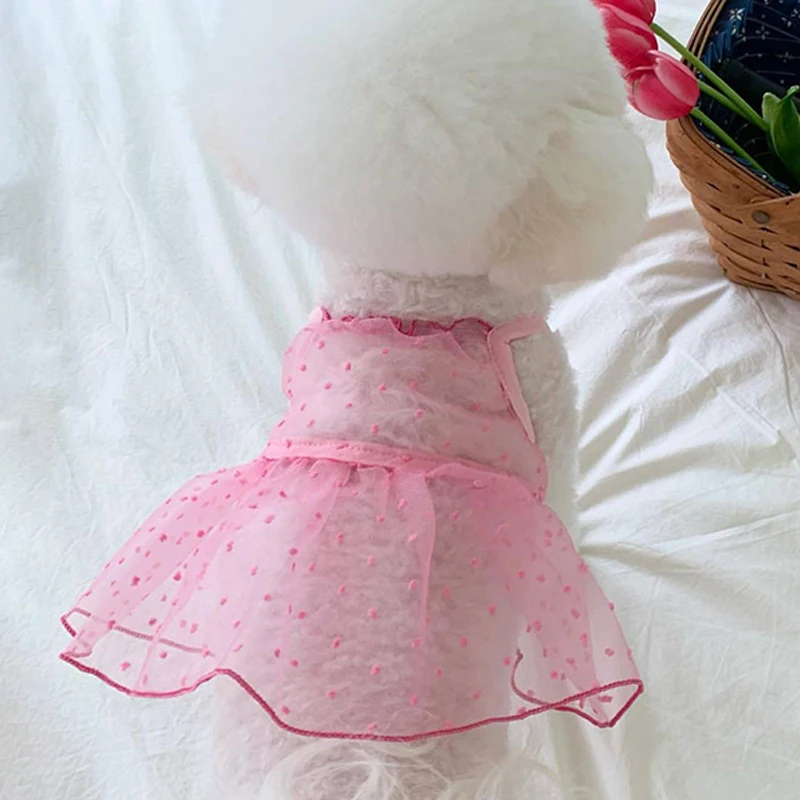 Vestido de Verão para Cães Pequenos e Gatos Fino e Respirável - Imagem 3