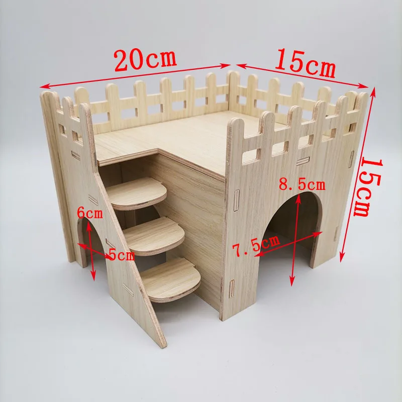 Ninho de Hamster de Madeira para Gaiola Estilo Simples - Imagem 6