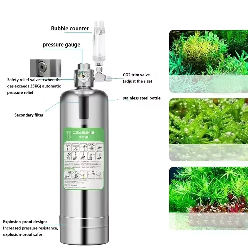 Gerador de CO2 para Aquário 1L/2L com Válvula de Segurança - Image 2