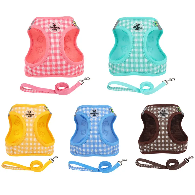 conjunto coleira e arnês para cães e gatos pequenos