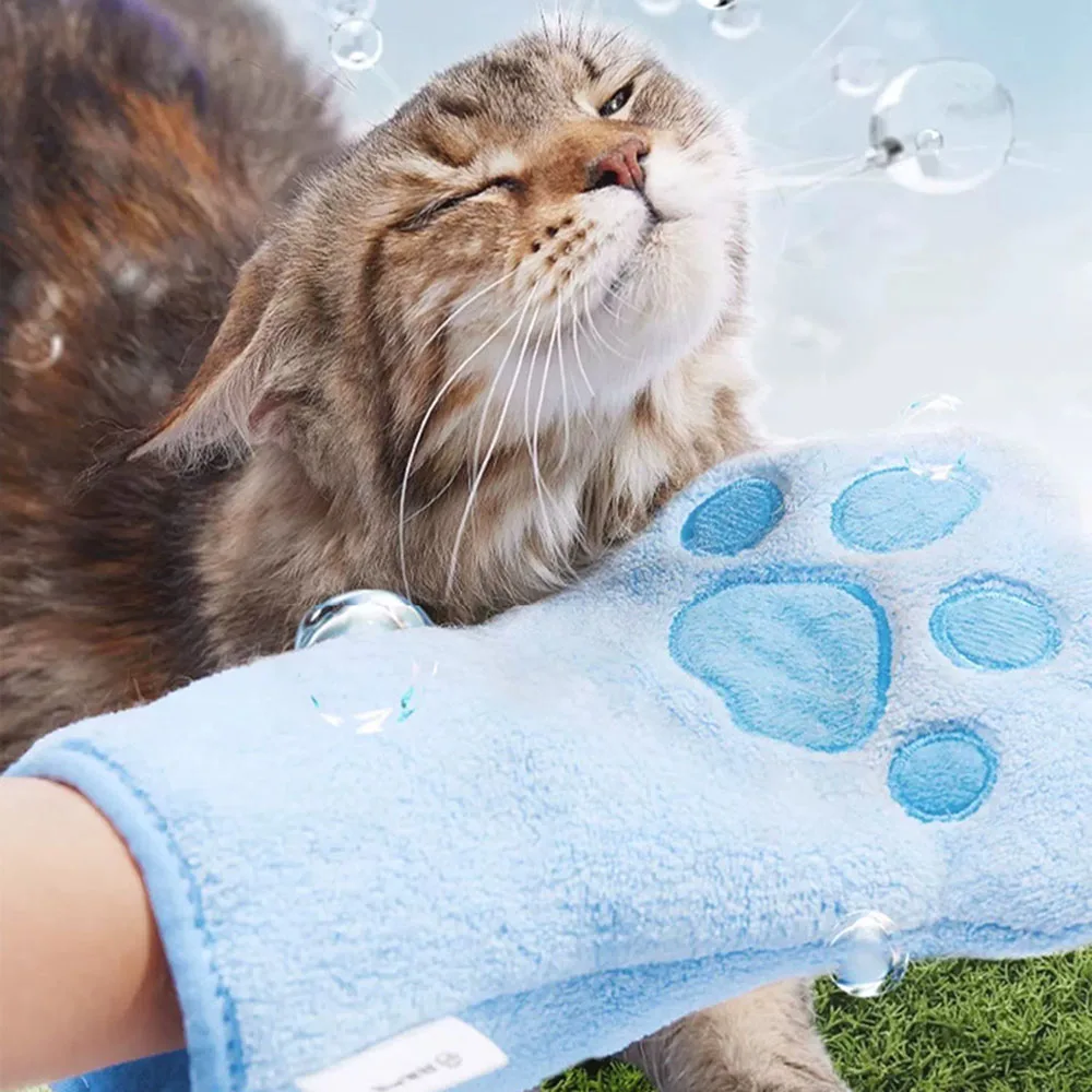Luva de Toalha para Pets Absorvente de Secagem Rápida para Cães e Gatos - Imagem 2