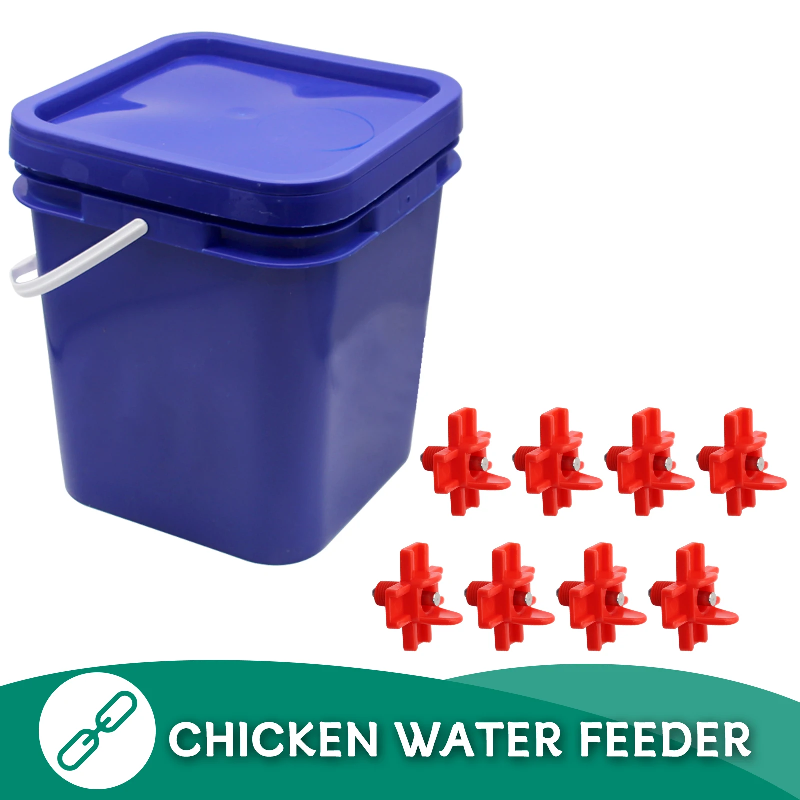 Bebedouro Automático para Aves com 8 Saídas e Balde 10 L - Imagem 2