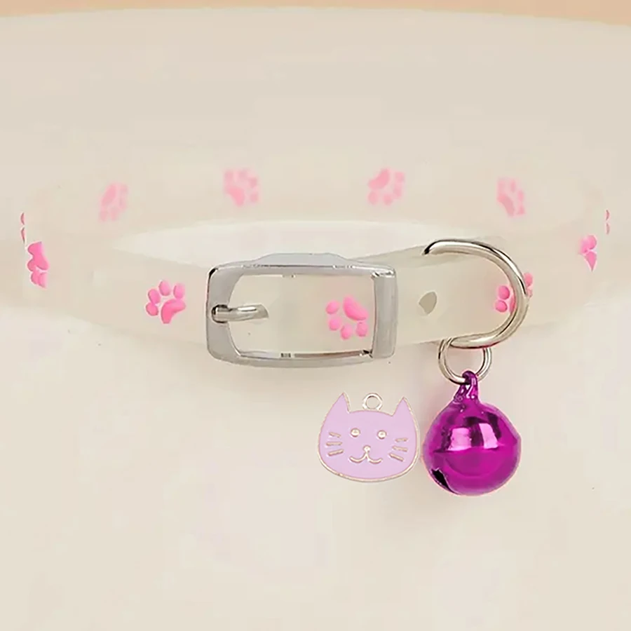 Coleira Luminosa para Gatos Ajustável para Caminhada Noturna - Imagem 5