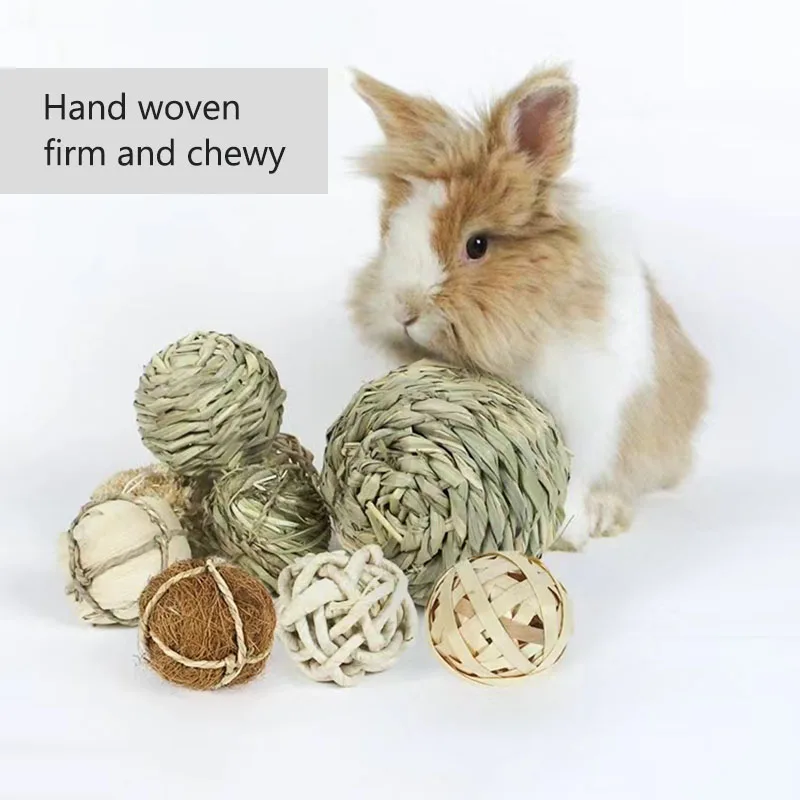 Bola Mastigável para Hamster e Roedores de Grama Natural 7 cm - Imagem 2